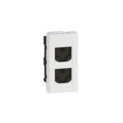 Legrand Arteor White Double Rj11 Telephone Socket , 1 M, 5734 27